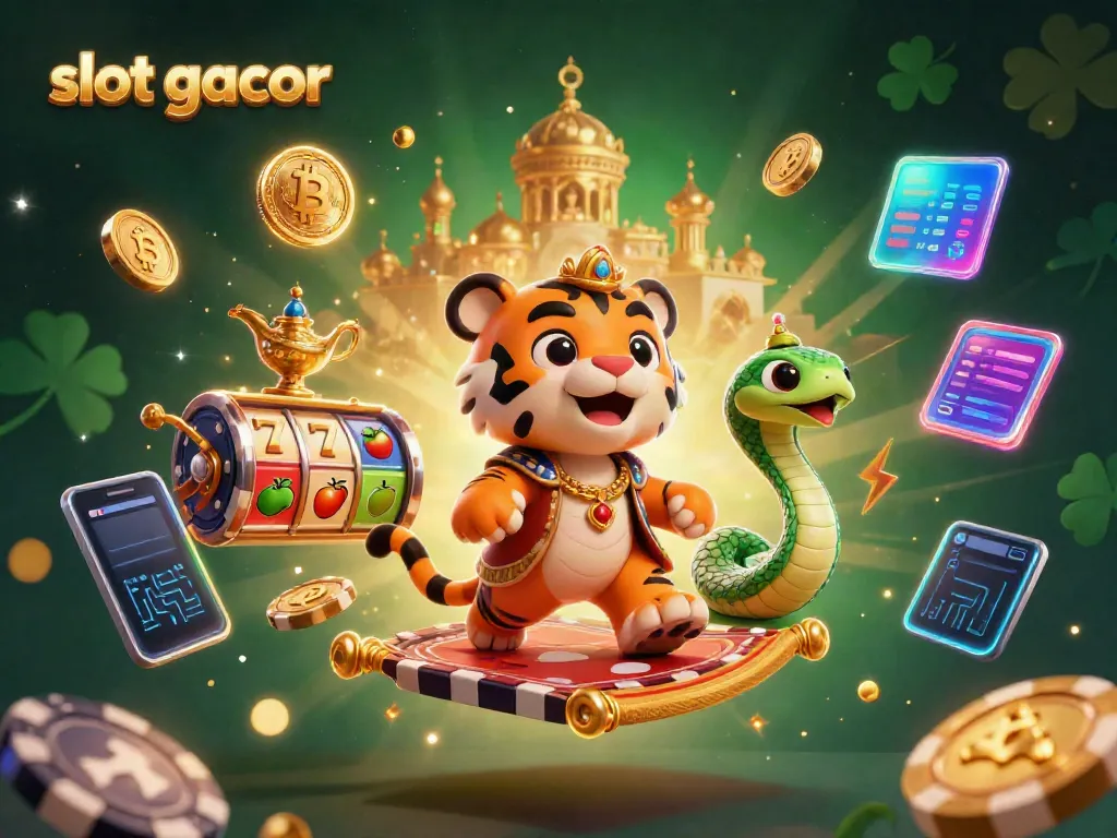 Experience the thrill of slot gacor with vibrant 3D casino scenes filled with jackpots and magical characters.