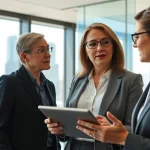 Headhunter Schweiz im Gesprächsthema mit einem Kandidaten in modernem Büro.