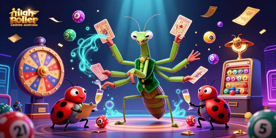 Experience high roller casinos Australia with vibrant characters and exciting casino elements in a dynamic scene.